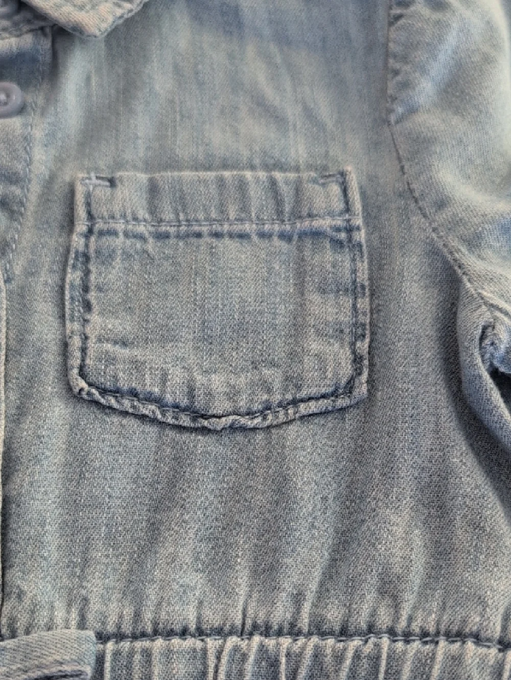 GAP Light Blue Denim Shirt-Style Dress for Girls